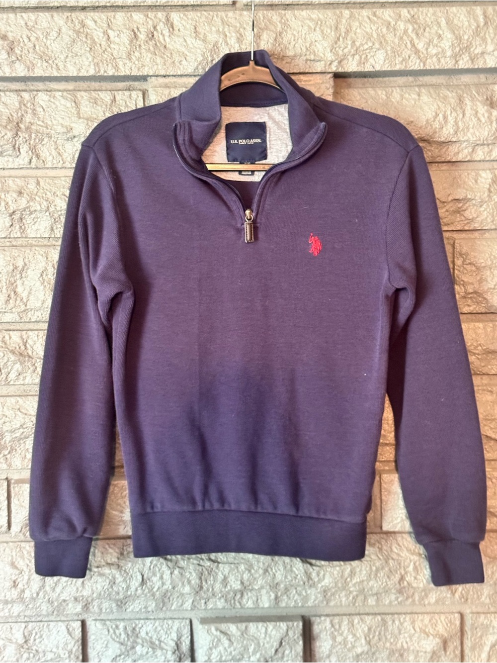 U.S. Polo Assn. Men's Navy Quarter-Zip Pullover Sweater XS